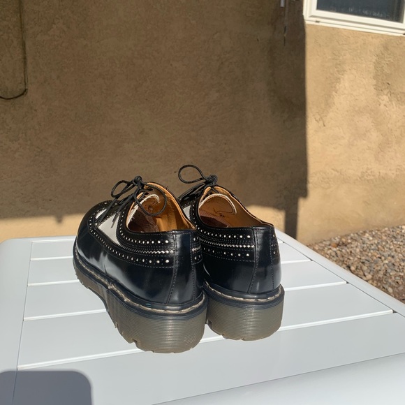 Vintage Dr. Martens black white leather wingtip Brogue Oxfords size 11 - Picture 5 of 16